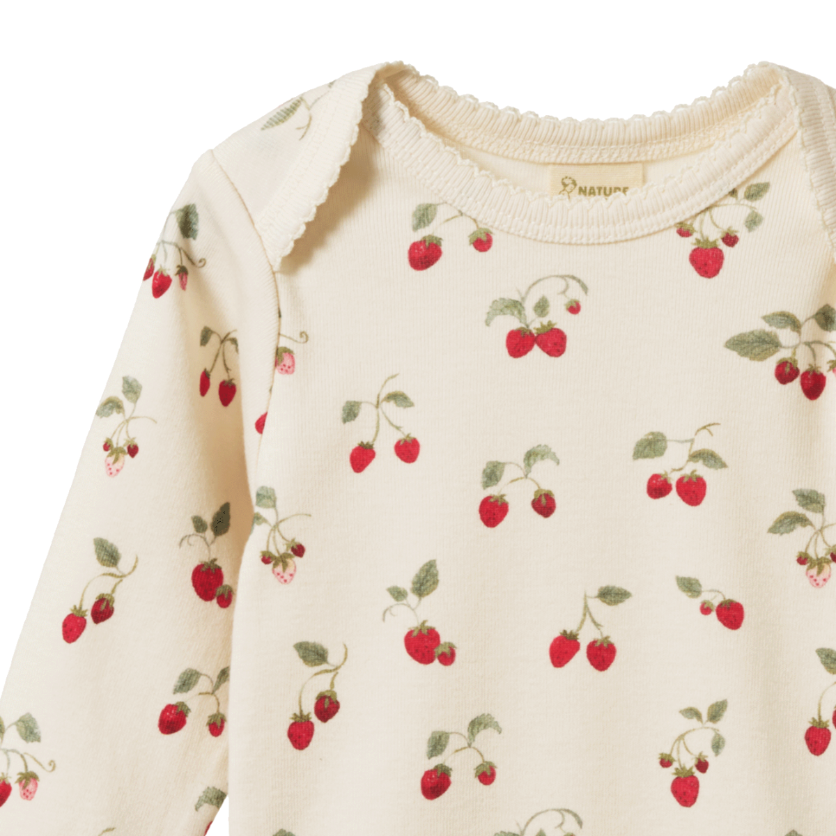 Nature Baby Long Sleeve Bodysuit - Strawberry Blush