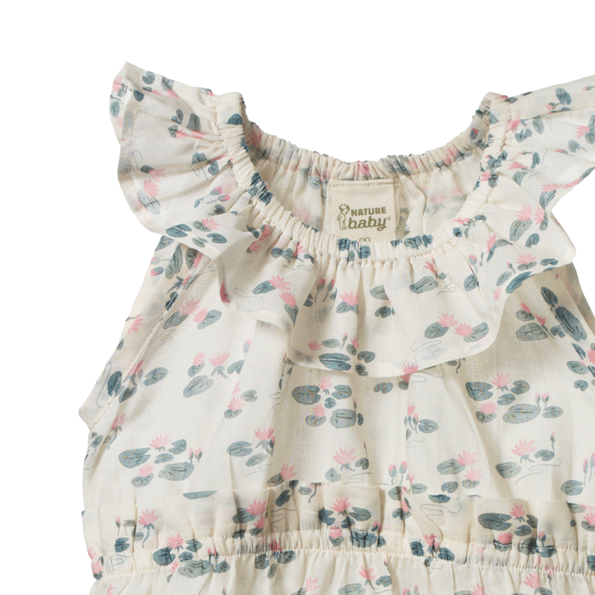 Nature Baby Plum Suit - Waterlillies Print