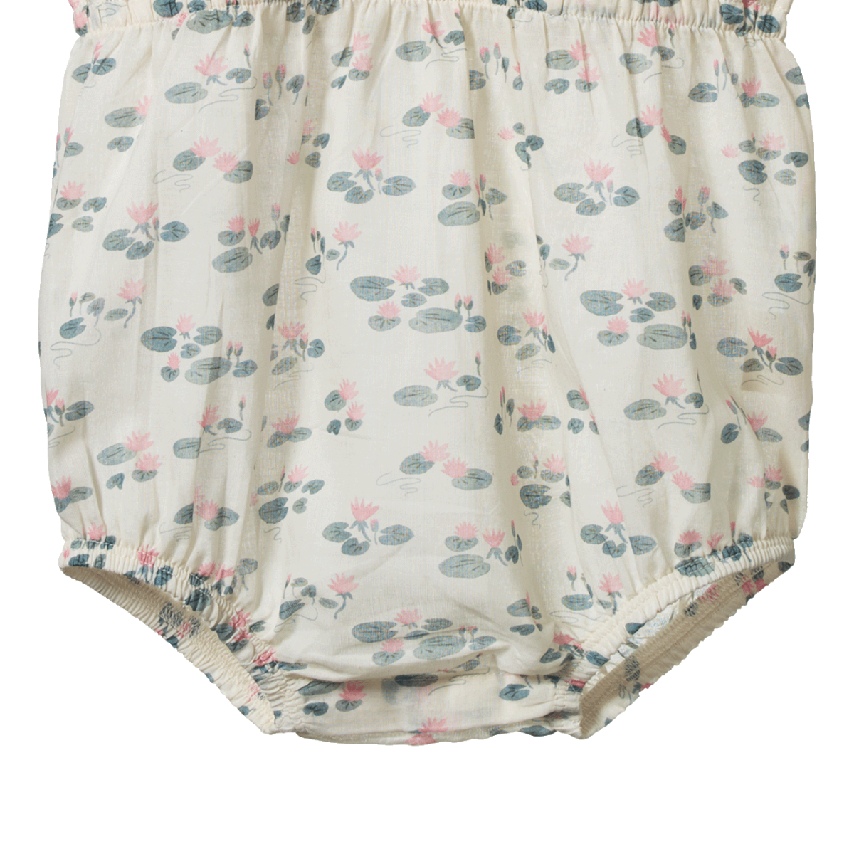 Nature Baby Plum Suit - Waterlillies Print