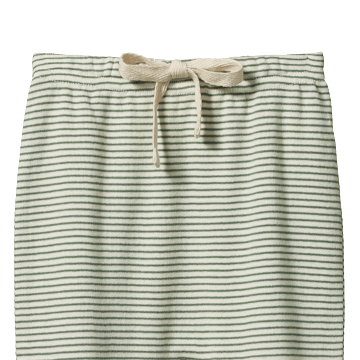 Nature Baby Footed Rompers - Nettle Pinstripe