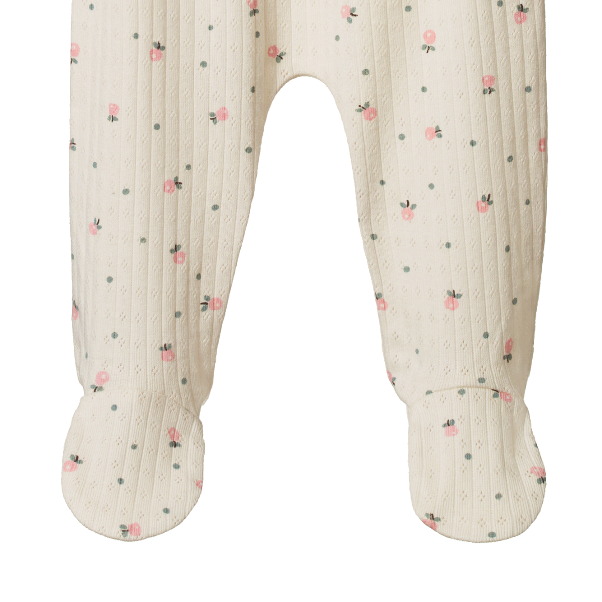 Nature Baby Footed Rompers Pointelle - Posey Blossom Print
