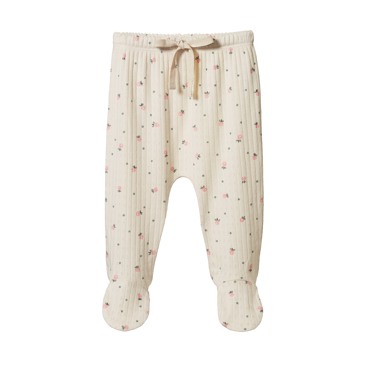 Nature Baby Footed Rompers Pointelle - Posey Blossom Print