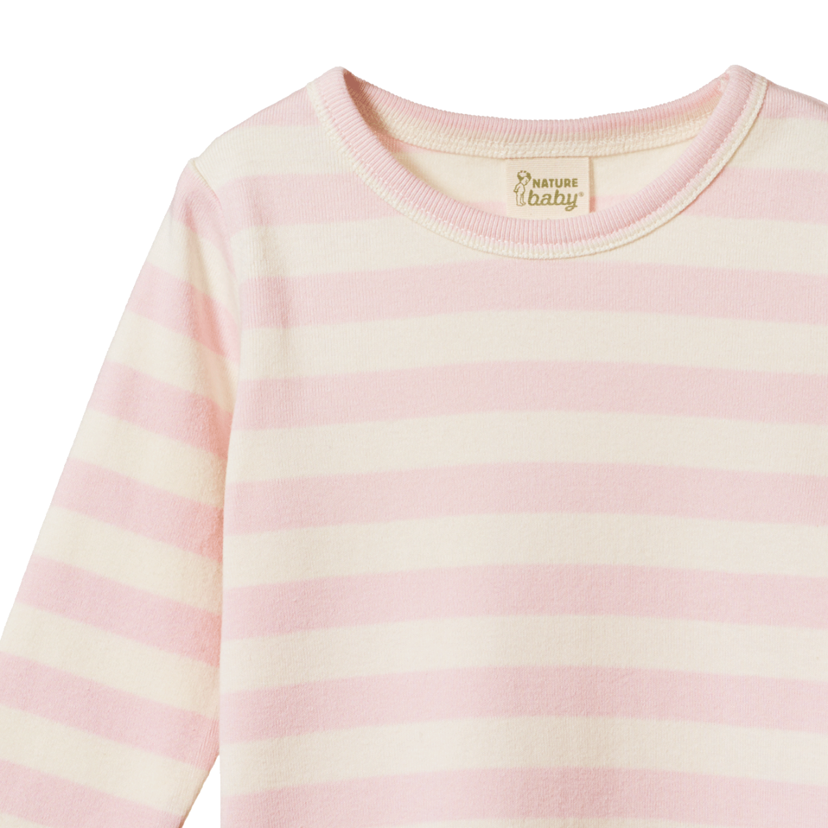 Nature Baby Long Sleeve Cloud Tee - Cotton Candy Stripe