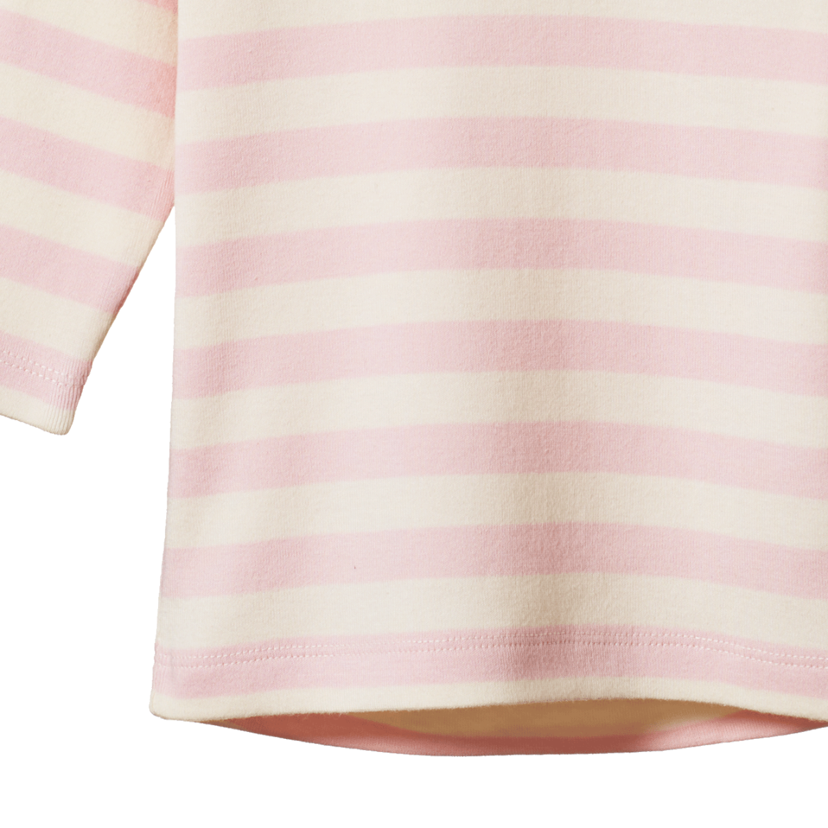 Nature Baby Long Sleeve Cloud Tee - Cotton Candy Stripe