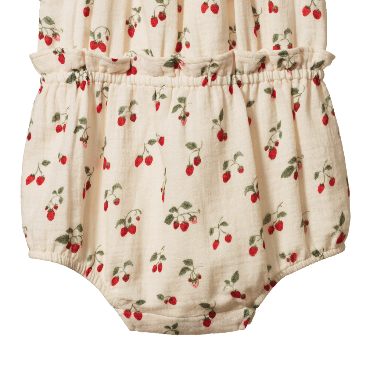 Nature Baby Plum Suit Muslin - Strawberry Blush Print