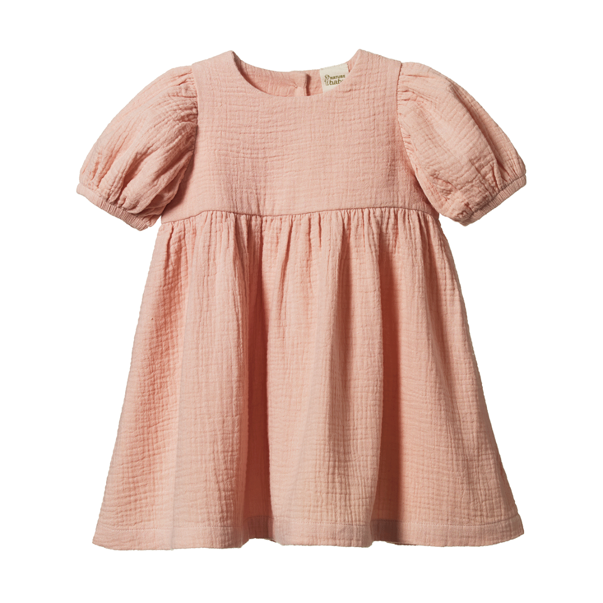 Nature Baby Albertine Dress Muslin - Rose Dust