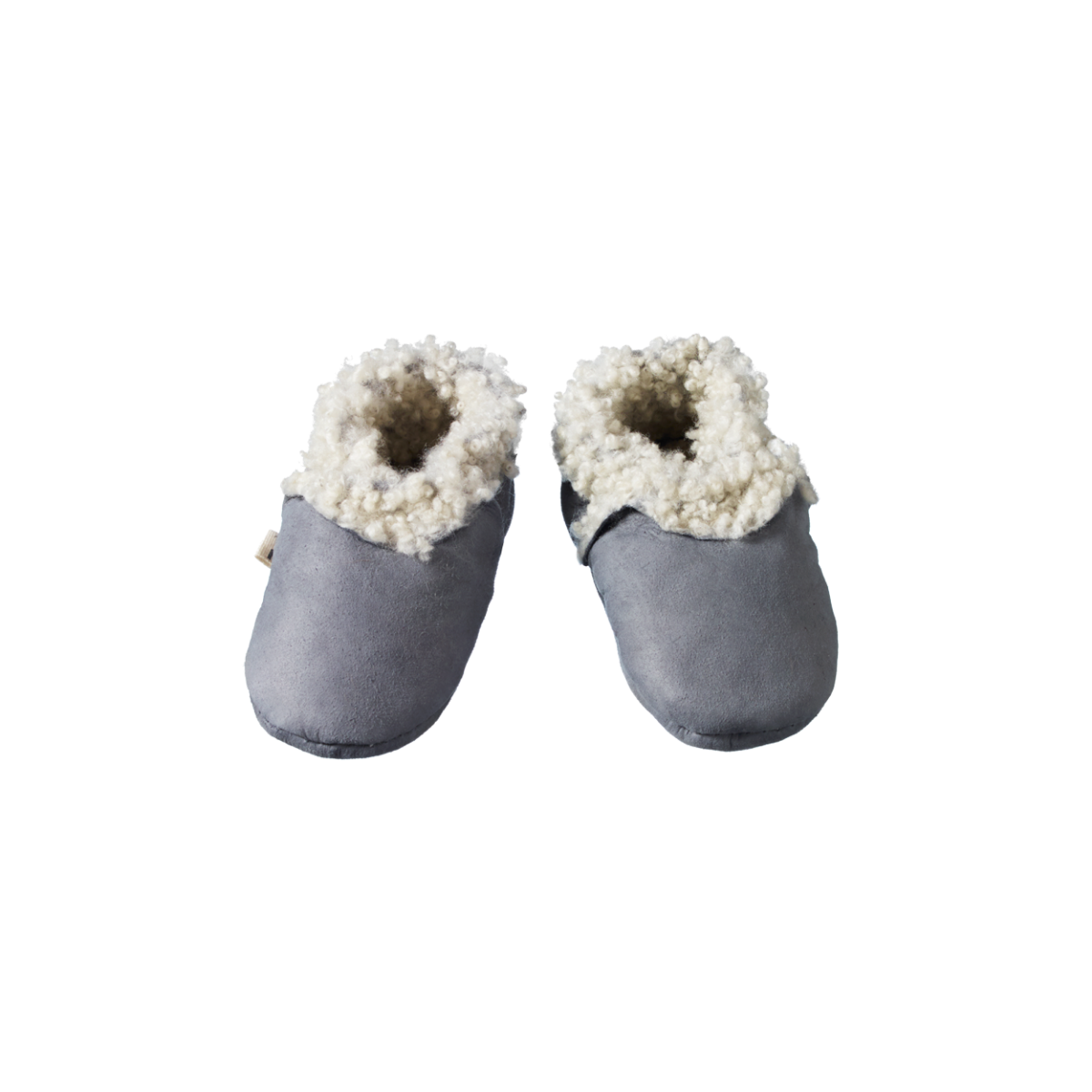 Nature Baby Lamskin Booties - Grey