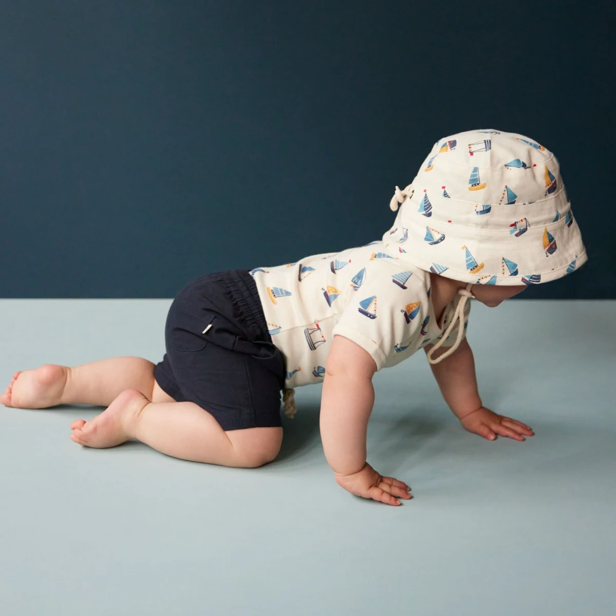 Nature Baby Short Sleeve Bodysuit - Regatta Print