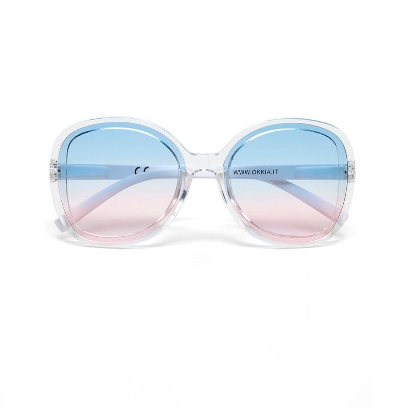 Okkia OK019 Anna Sunglasses - Transparent/Blue/Pink