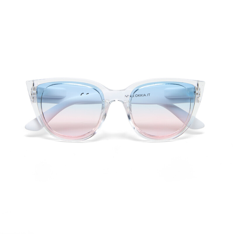 Okkia OK020 Silvia Sunglasses - Transparent/Blue/Pink