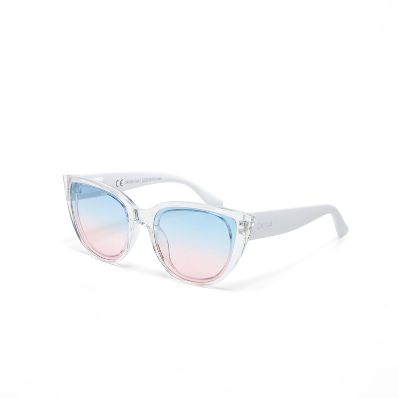 Okkia OK020 Silvia Sunglasses - Transparent/Blue/Pink