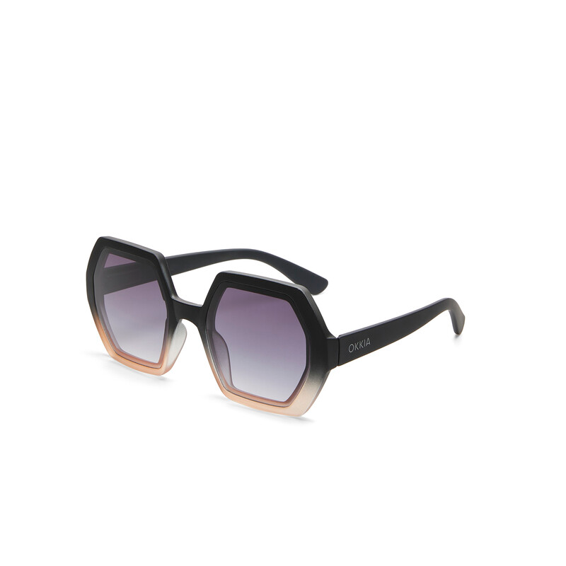 Okkia OK015 Emma Sunglasses - Black Shaded Rose