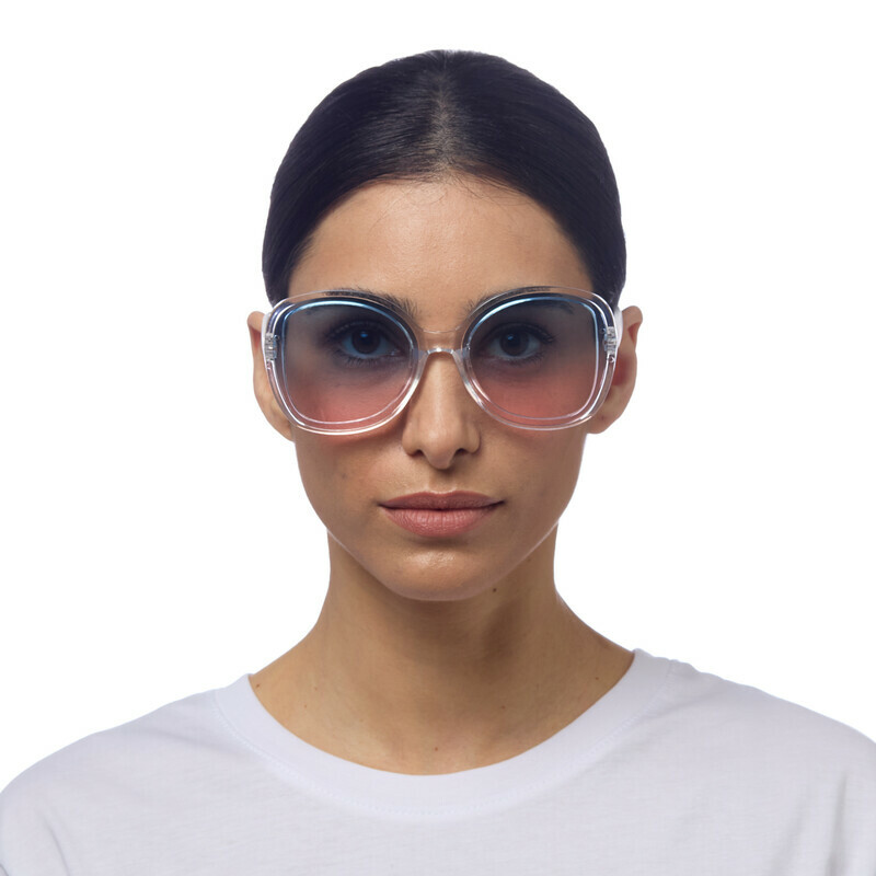 Okkia OK019 Anna Sunglasses - Transparent/Blue/Pink