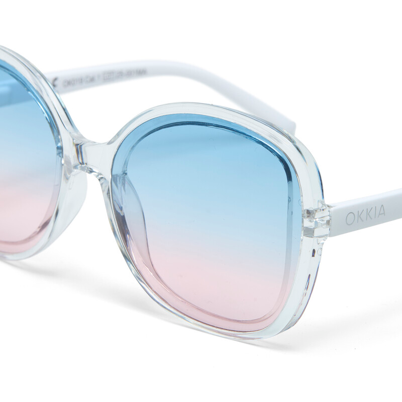 Okkia OK019 Anna Sunglasses - Transparent/Blue/Pink