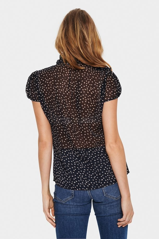 Saint Tropez Lilja Drea SS Shirt - Dot Black