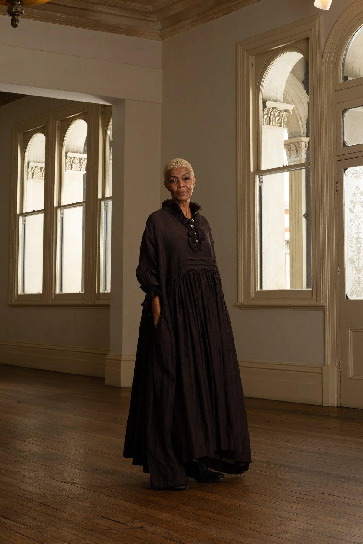 Meg By Design Odile Dress Silk Cotton - Chocolate