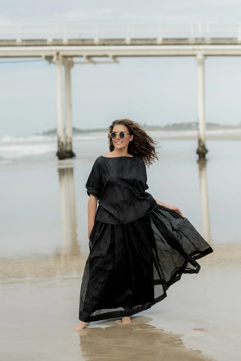 Meg by Design Opera Skirt Cotton Organdy - Black