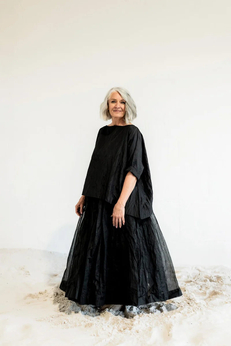 Meg by Design Opera Skirt Cotton Organdy - Black