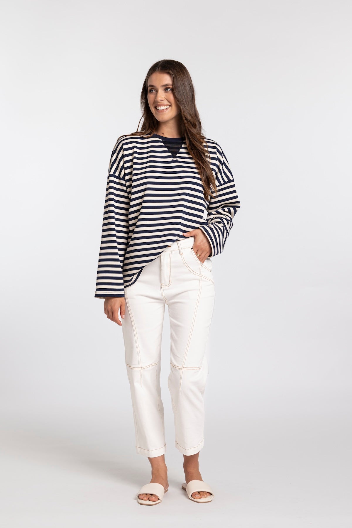Mi Moso Oversized Sweat - Stripe