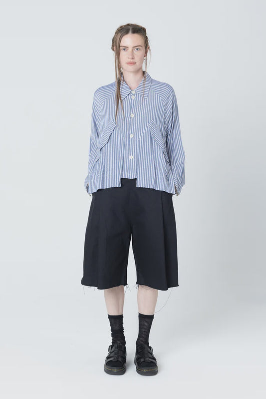 Company Of Strangers Poised Shirt Jacket - Blue Stripe