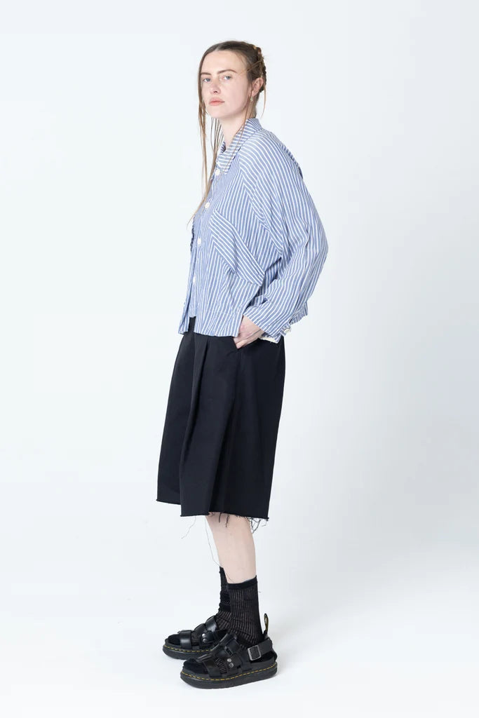 Company Of Strangers Poised Shirt Jacket - Blue Stripe