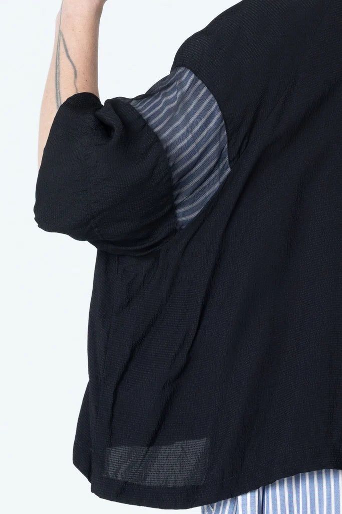 Company Of Strangers Pose Jacket - Black Seersucker
