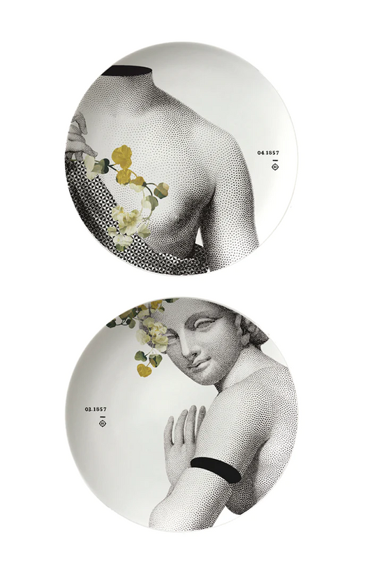 Ibride Porcelain Parnasse Plate Pair - Printemps