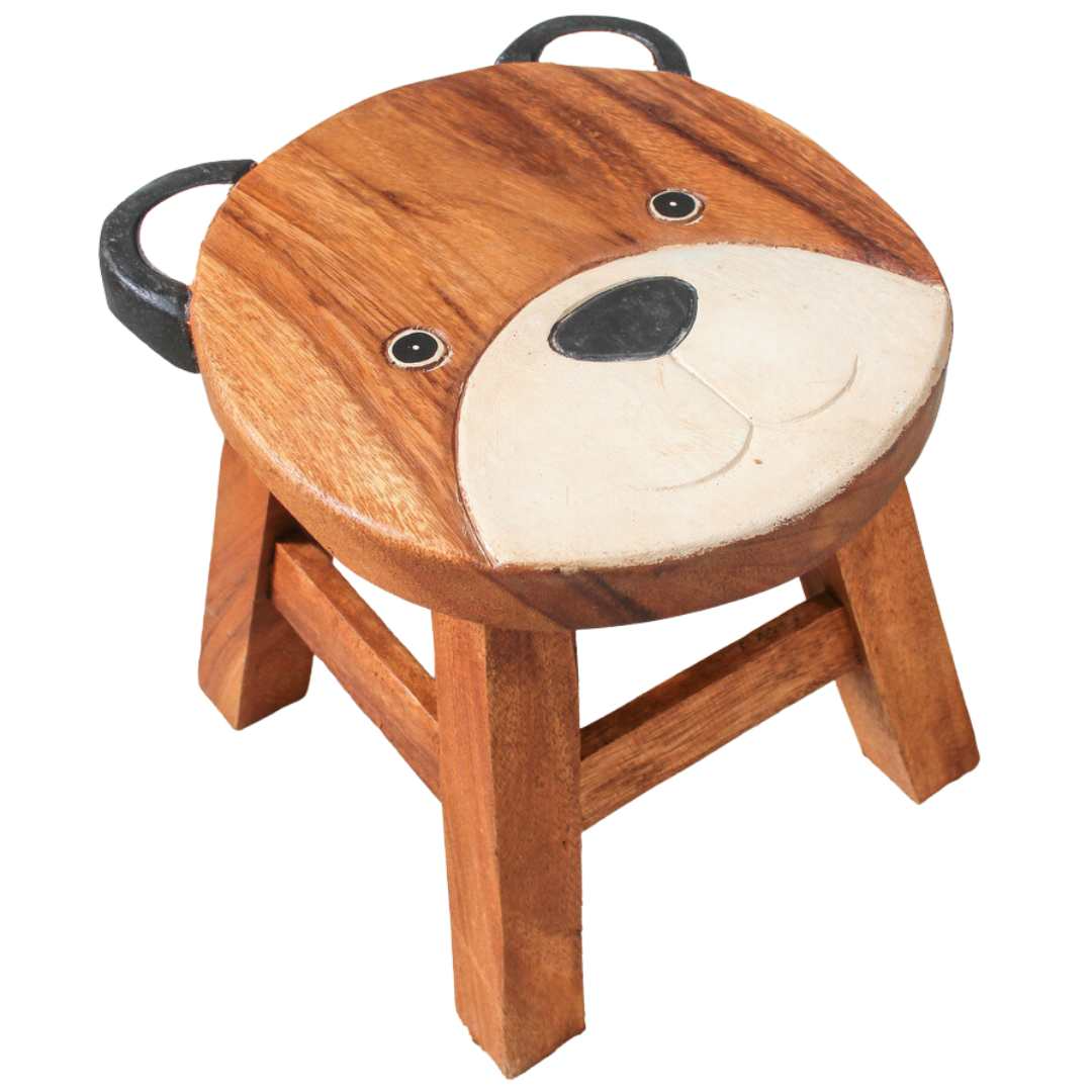 Barron Wooden Kids Stool – Shaped Bear