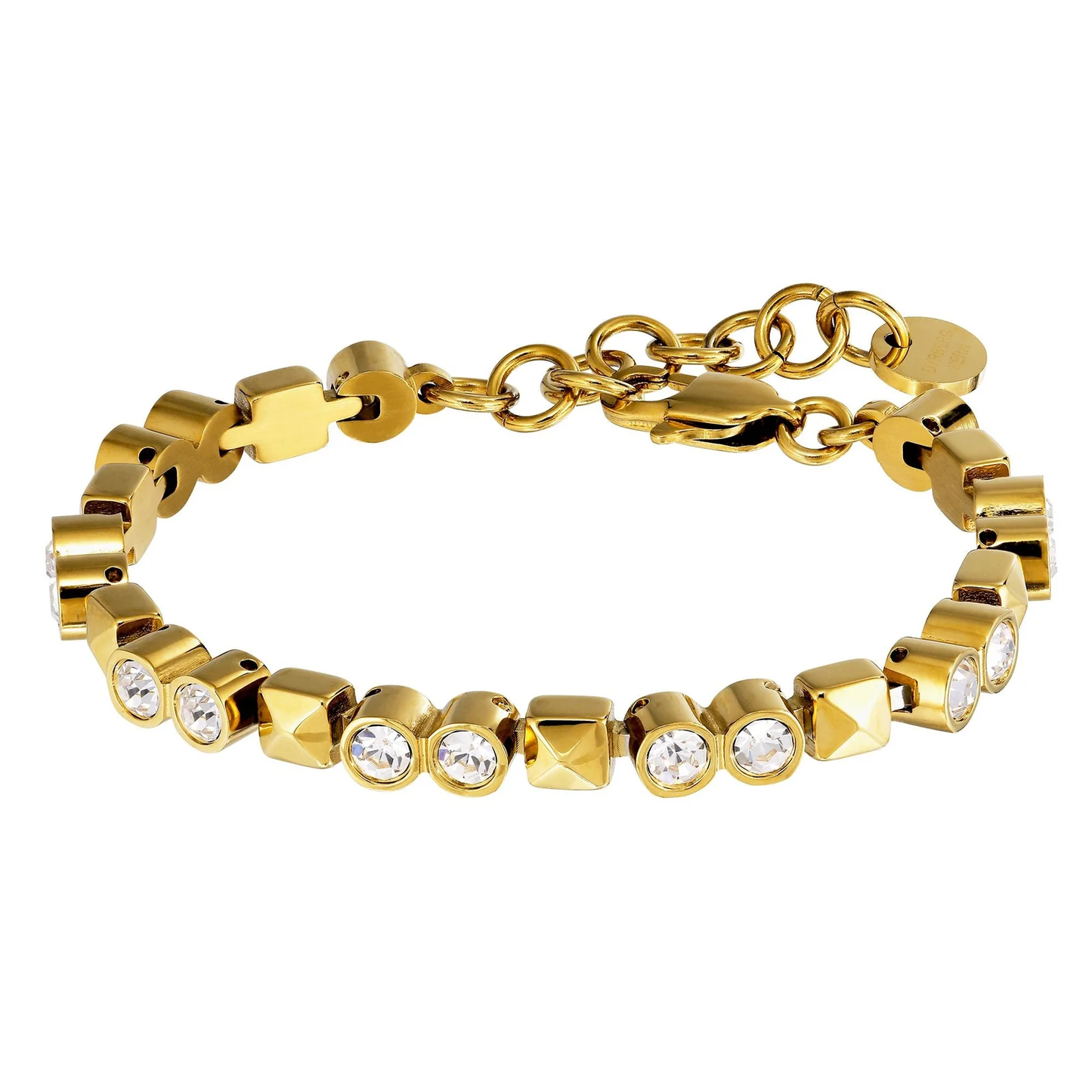 Dyrberg/Kern Rockstud Bracelet - Gold Crystal