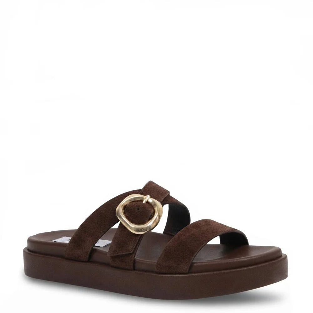 Kathryn Wilson Roda Slide - Espresso Suede/Calf