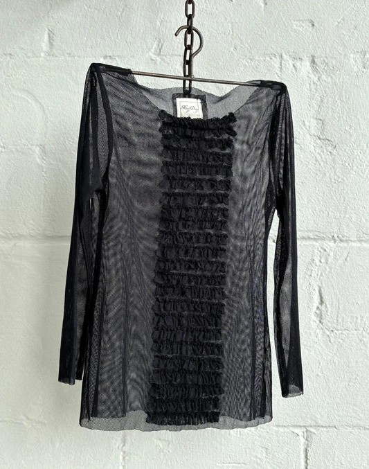 Meg Be Design Rowena Top Cotton Mesh - Black