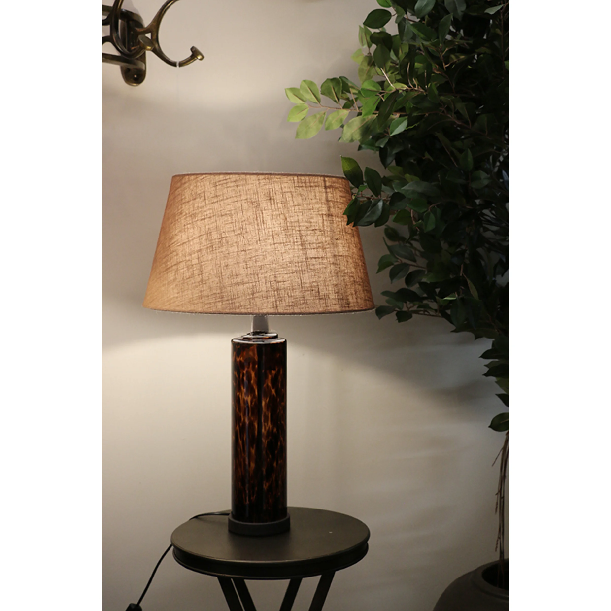 CC Interiors Old Gold Linen 41cm Tapered Drum Lampshade