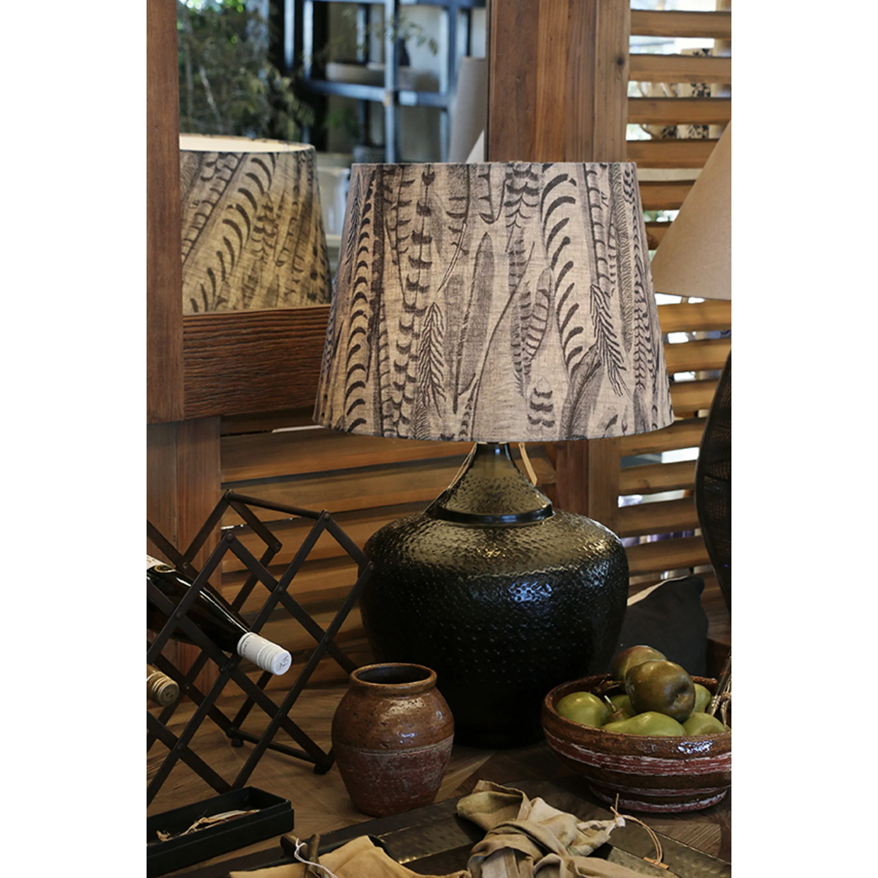 CC Interiors Feathered Tall Tapered Drum 46cm Lampshade
