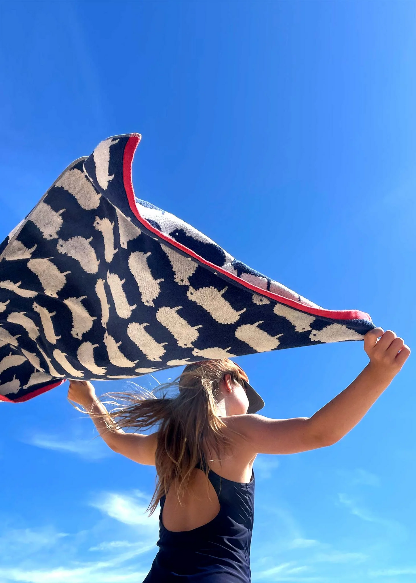 Anorak Organic Cotton Towels - Kissing Sheep