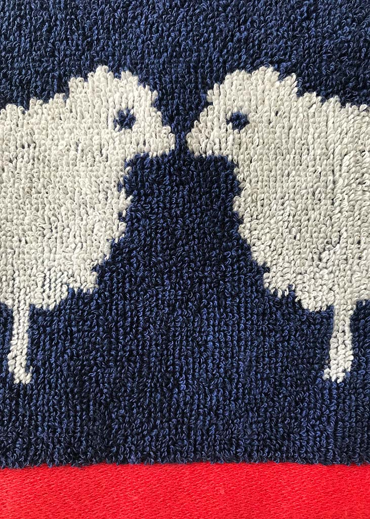 Anorak Organic Cotton Towels - Kissing Sheep