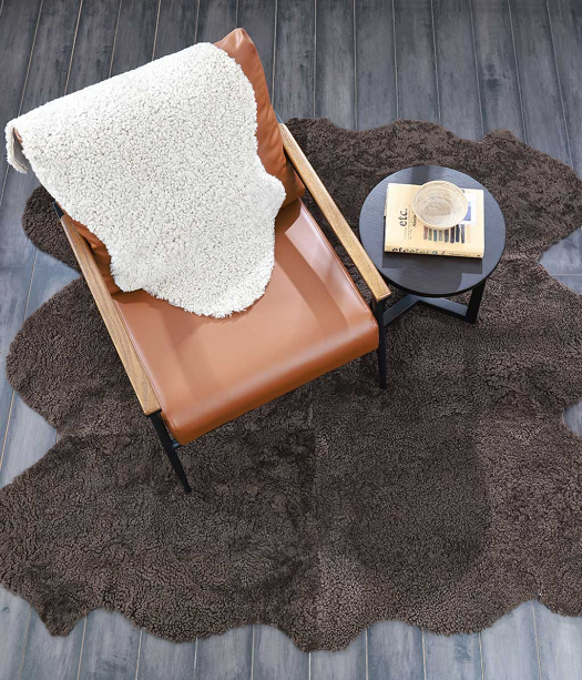 MM Linen NZ Short Wool Sheepskin Rug - Mushroom