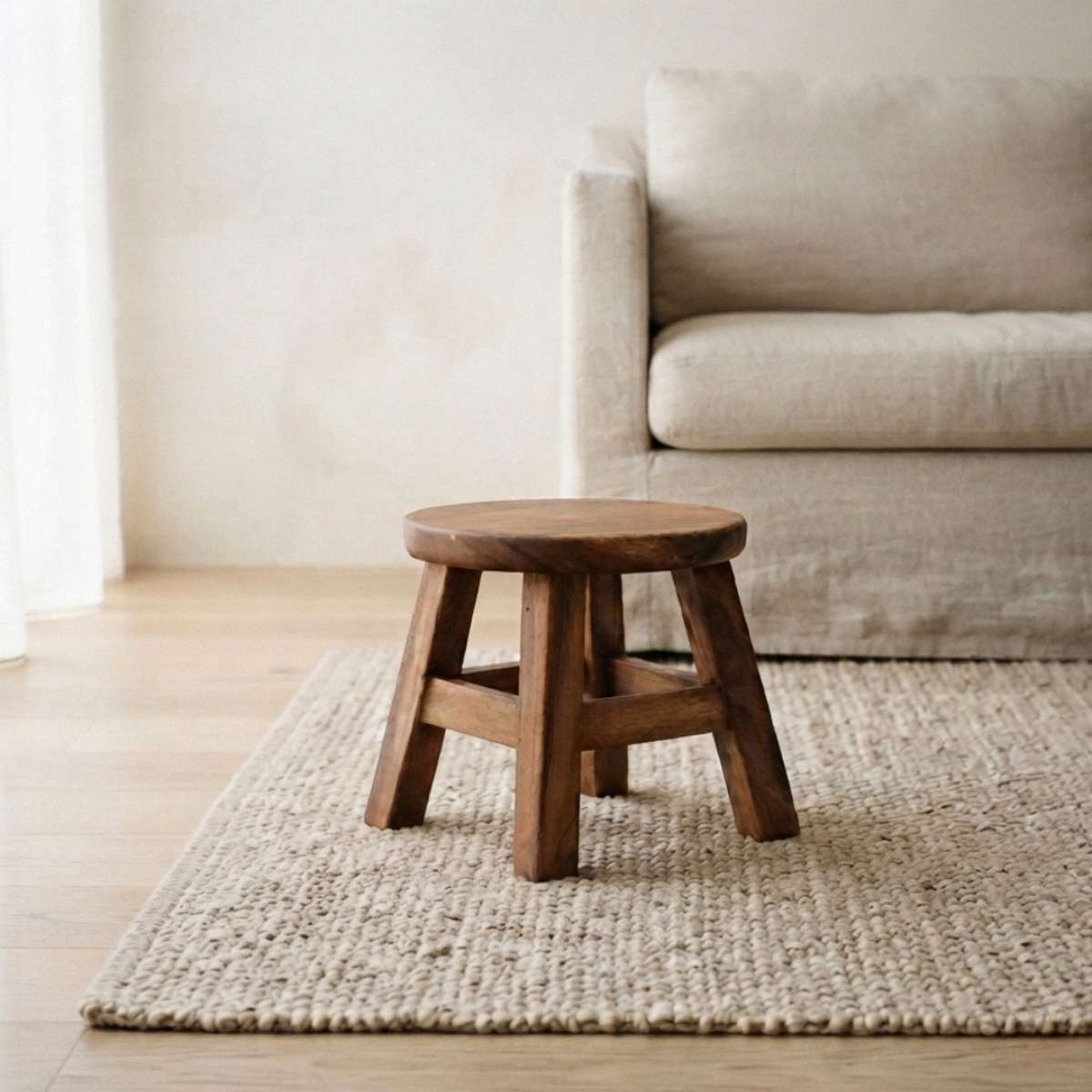 Barron Wooden Stool - Small Round