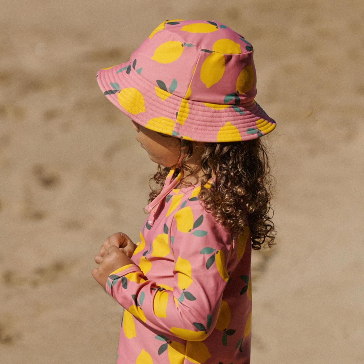 Nature Baby Splash Sunhat - Lemmony Rose Print
