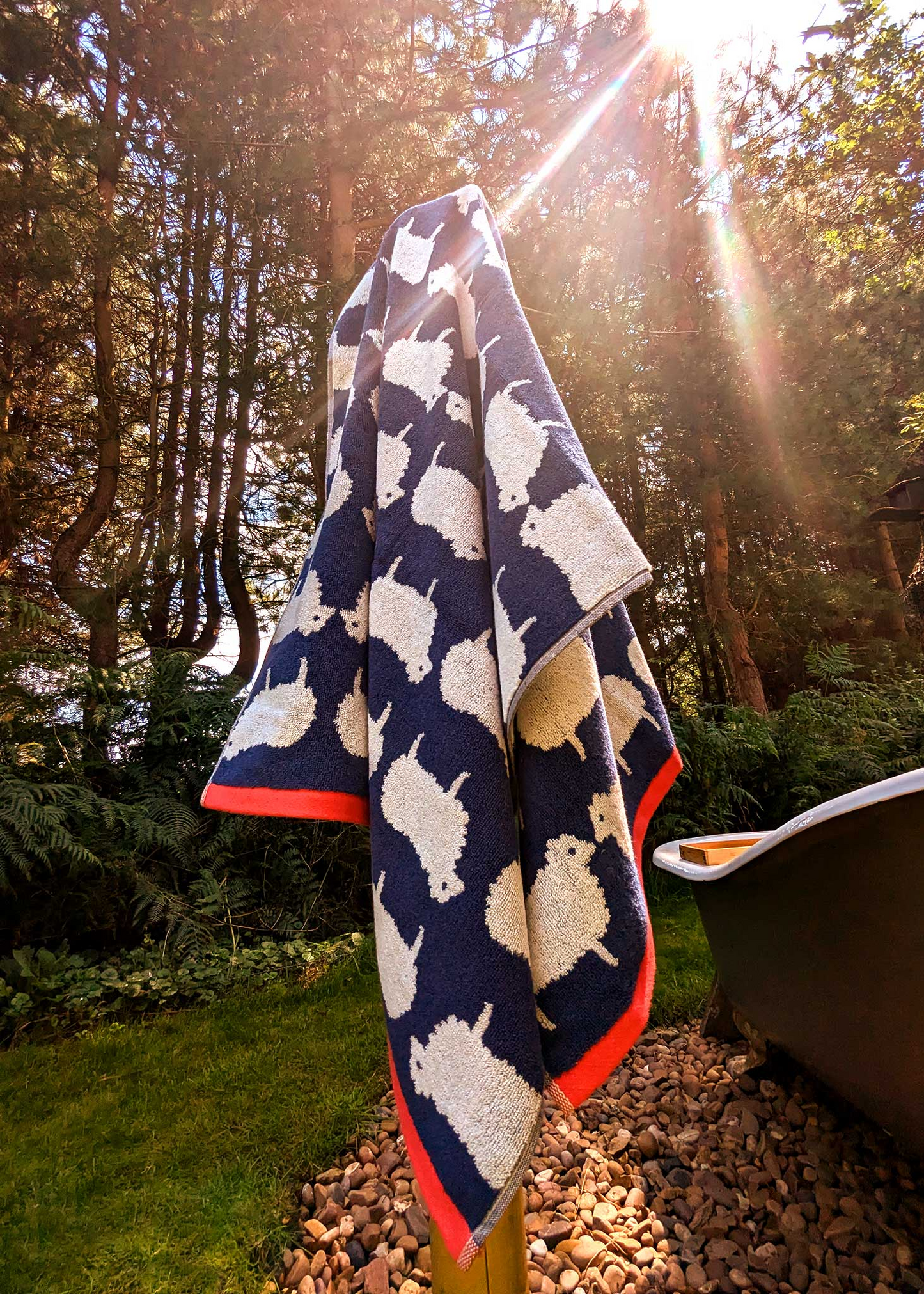 Anorak Organic Cotton Towels - Kissing Sheep
