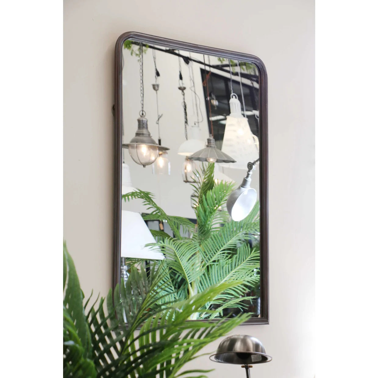 CC Interiors Arched Mirror with Gunmetal/Verdigris iron