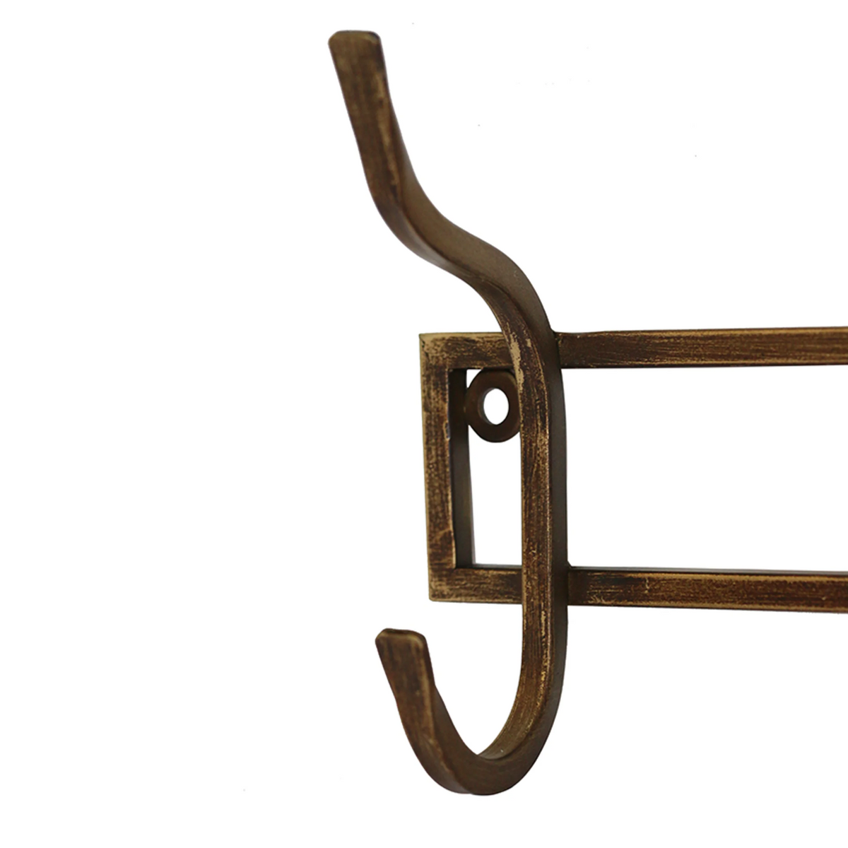CC Interiors Iron 3 Hook - Antique Brass Finish