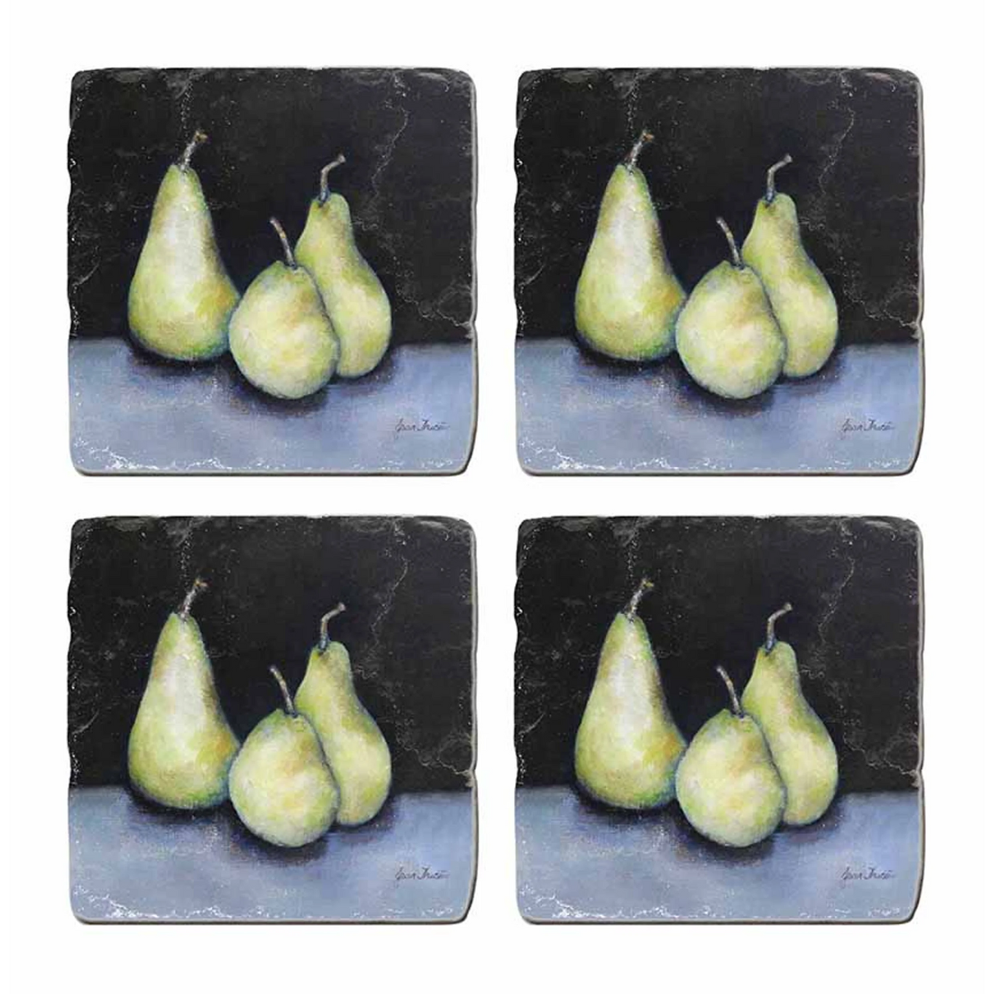 CC Interiors Midnight Pears Coaster (Set of 4)