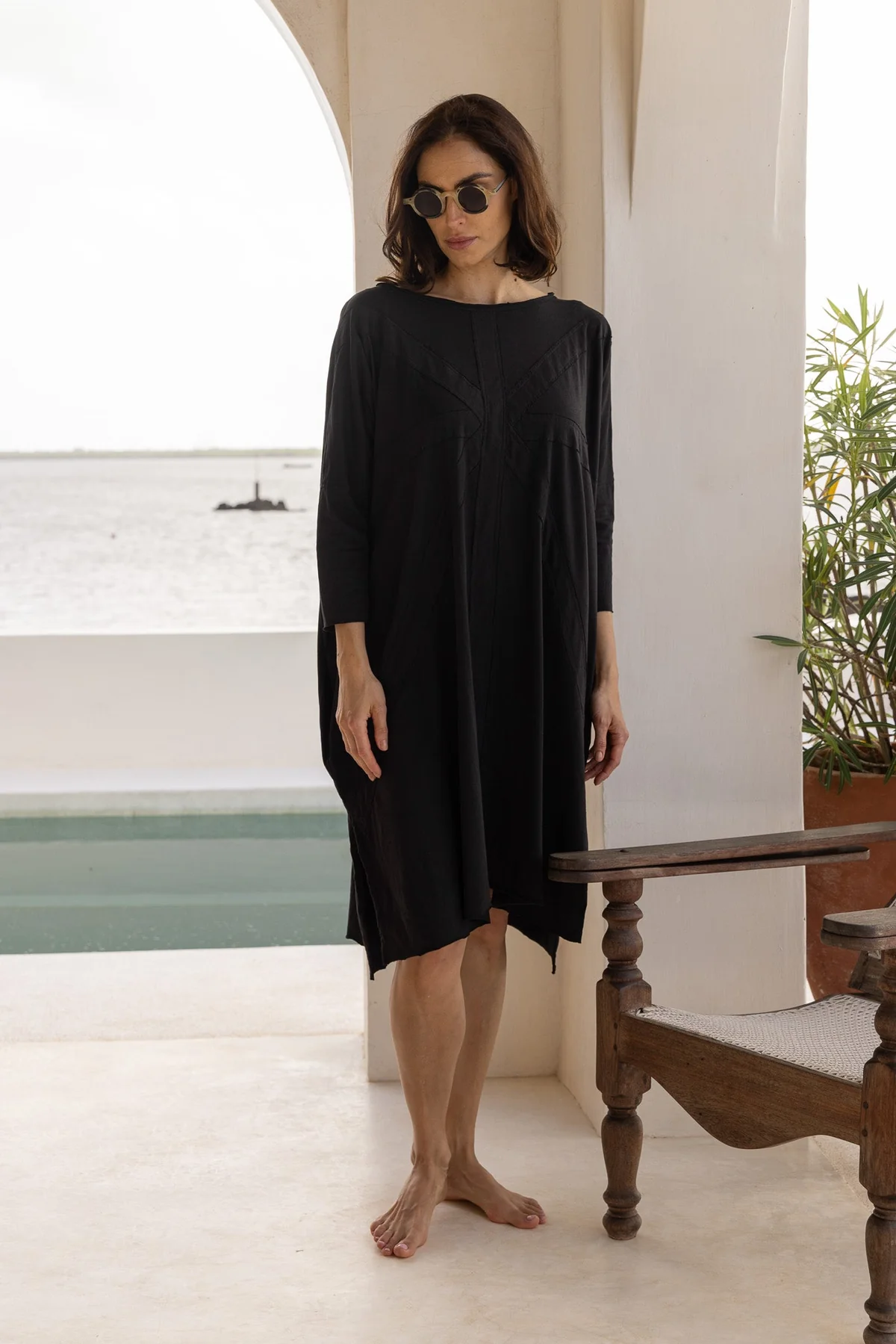 Meg By Design Union Tunic Cotton - Black