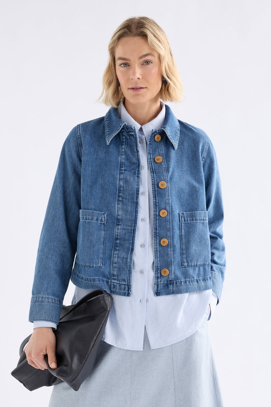 Elk Marn Denim Jacket - Dark Blue Wash