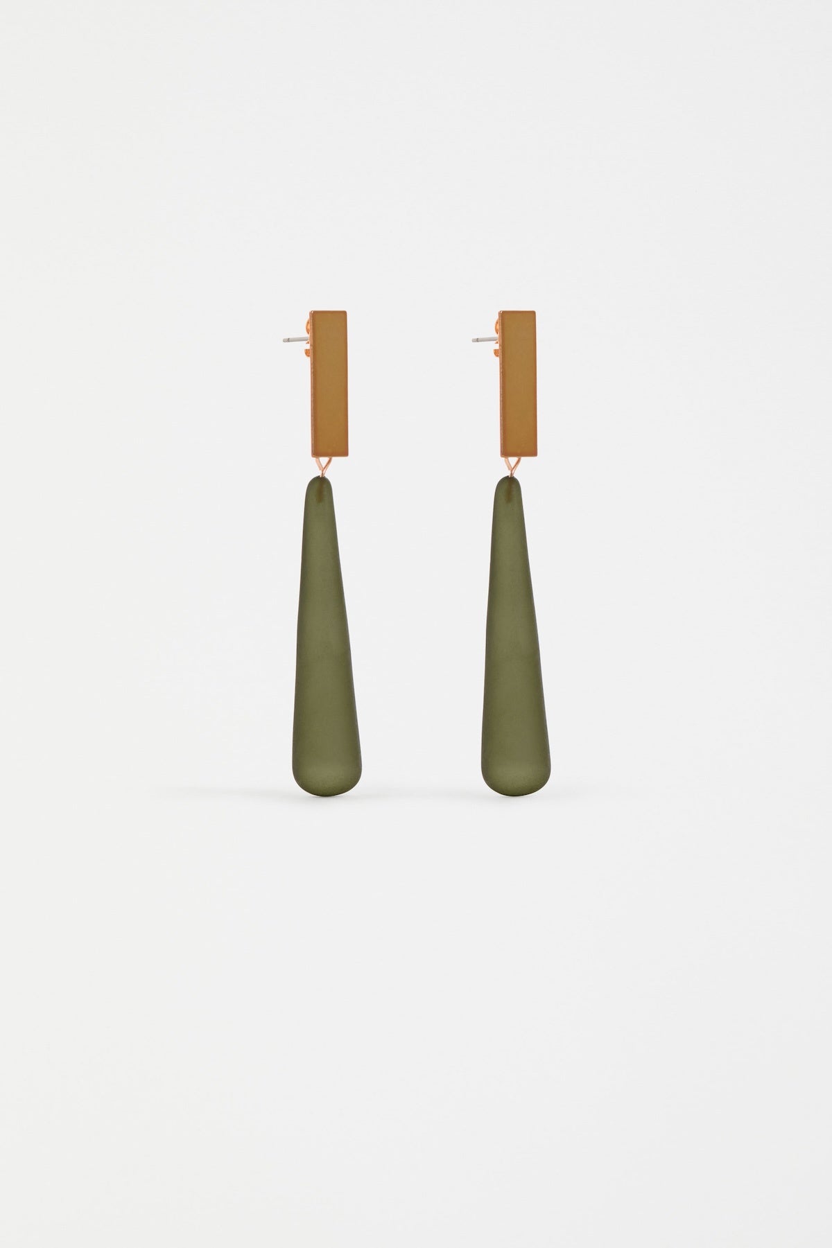 Elk Arens Drop Earring - Dark Olive
