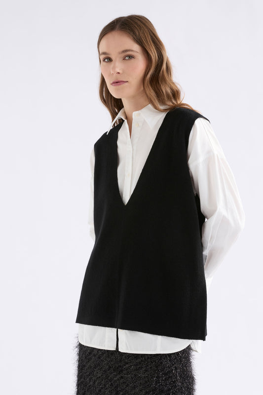 Elk Alin Knit Vest - Black