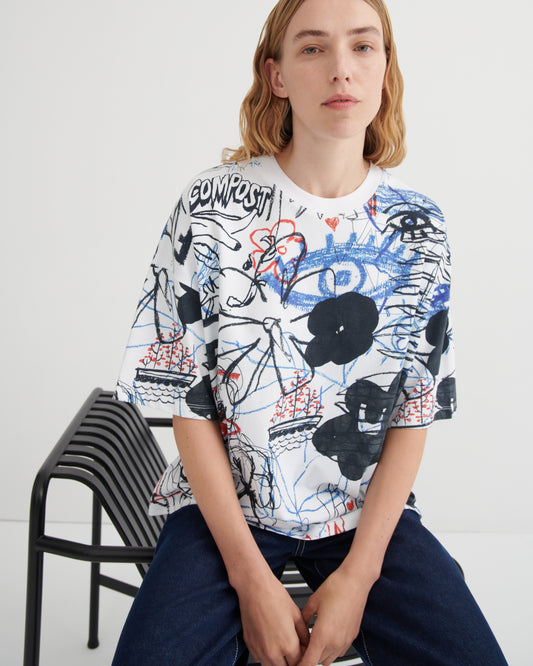 Kowtow Oversized Boxy Tee - Anniversary Print