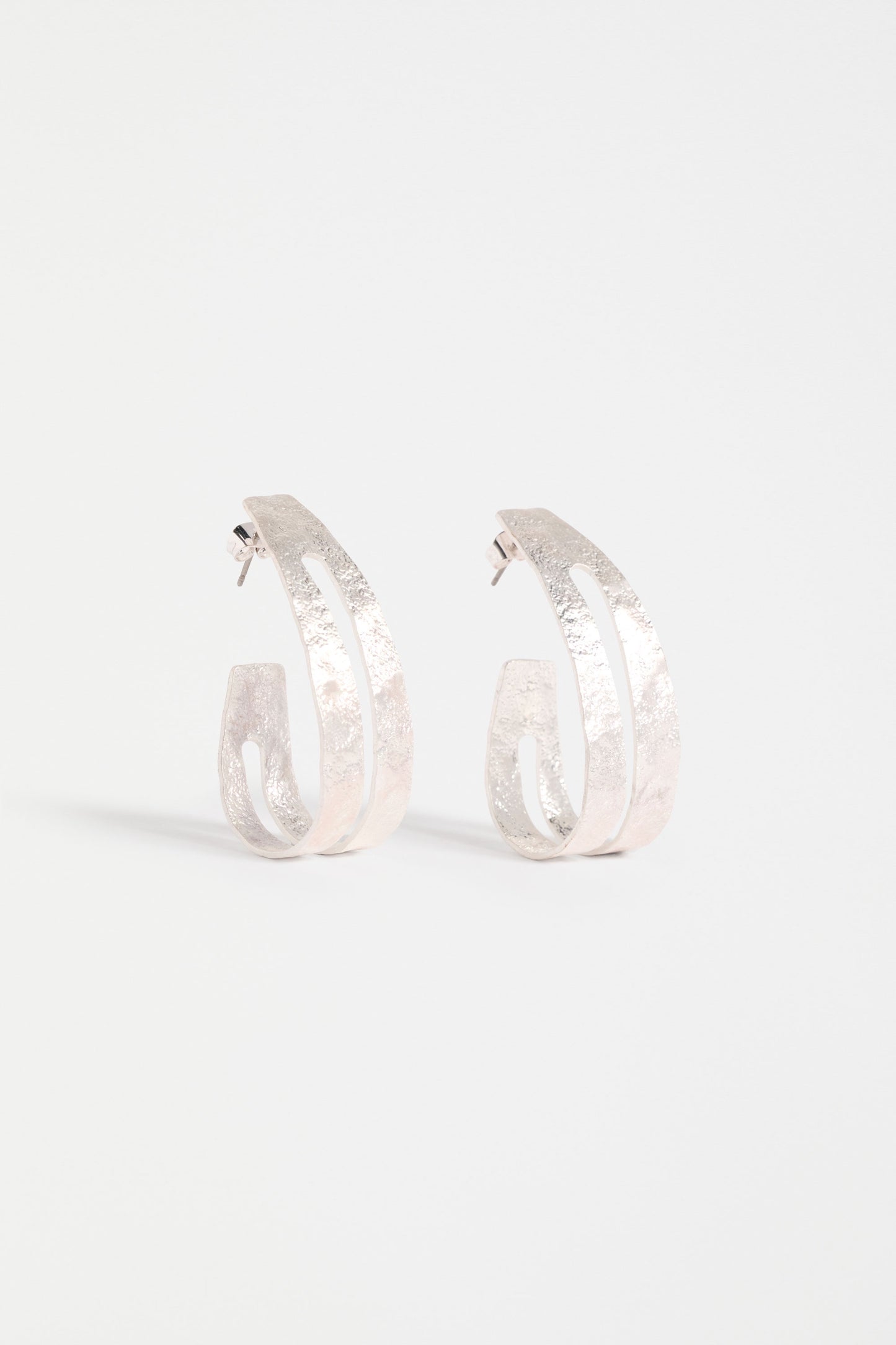 Elk Amner Large Hoop Earring - Silver