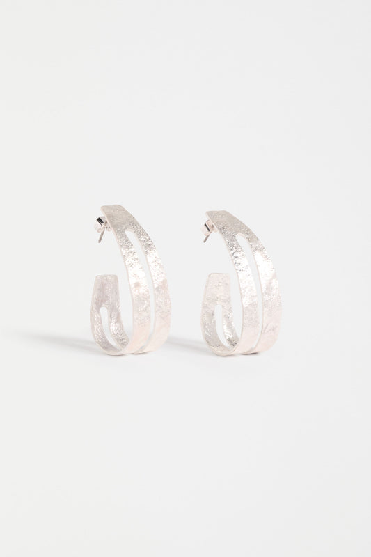 Elk Amner Large Hoop Earring - Silver