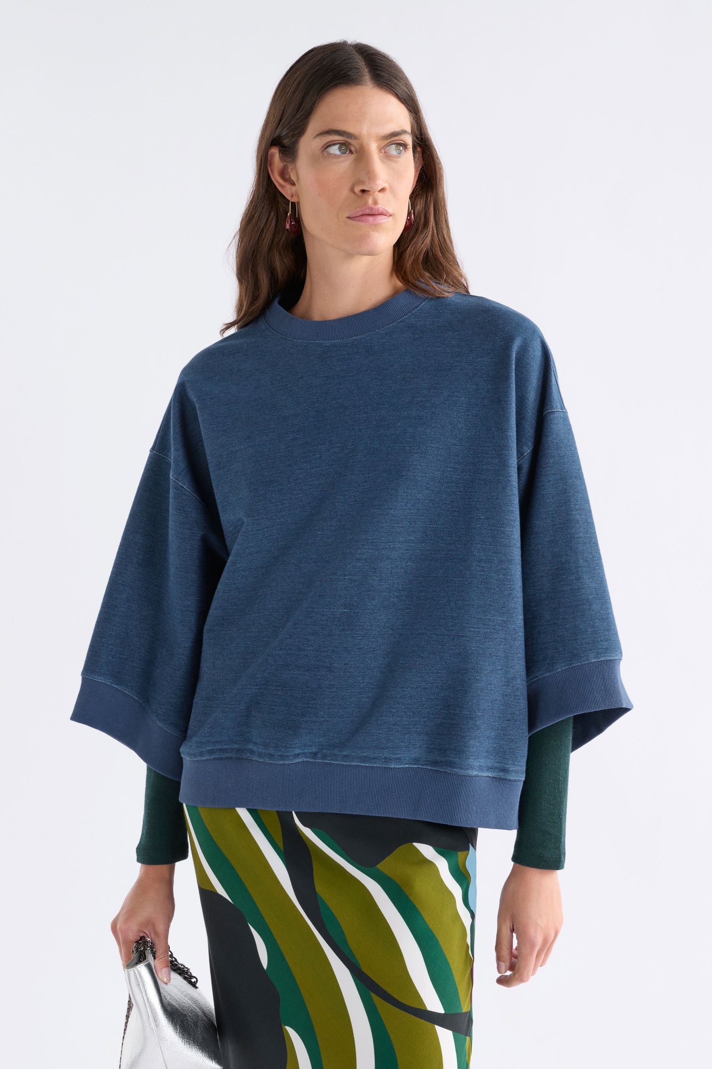 Elk Enfeld Tee - Mid Blue Wash